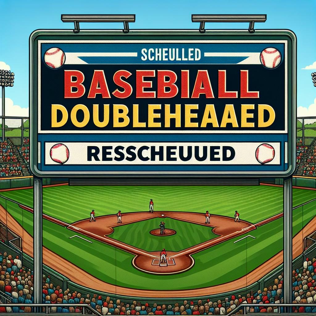 Baseball doubleheader rescheduled image.