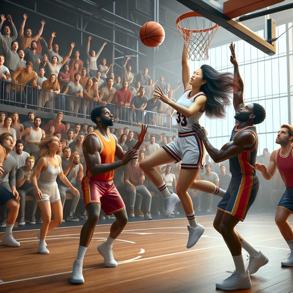 Basketball game intensity capture.