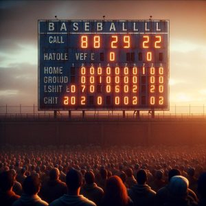 Baseball scoreboard disappointment.