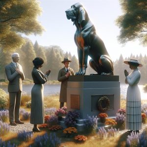Bloodhound memorial tribute art.