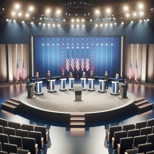 Presidential debate stage setup