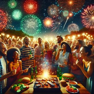 Fireworks BBQ Celebration Image