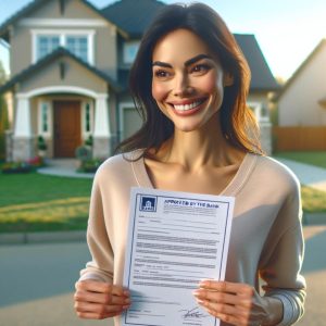 Woman returning home financed