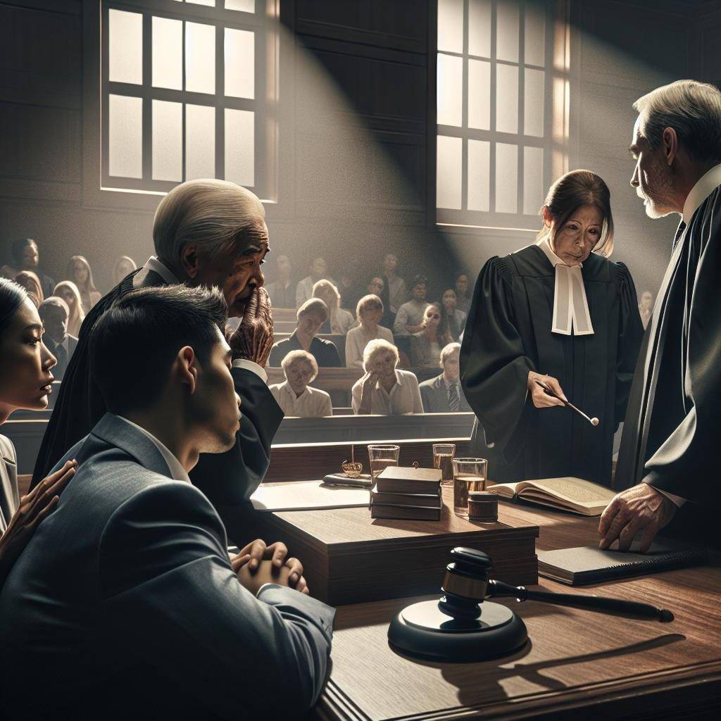 Courtroom Sentencing Scene Art