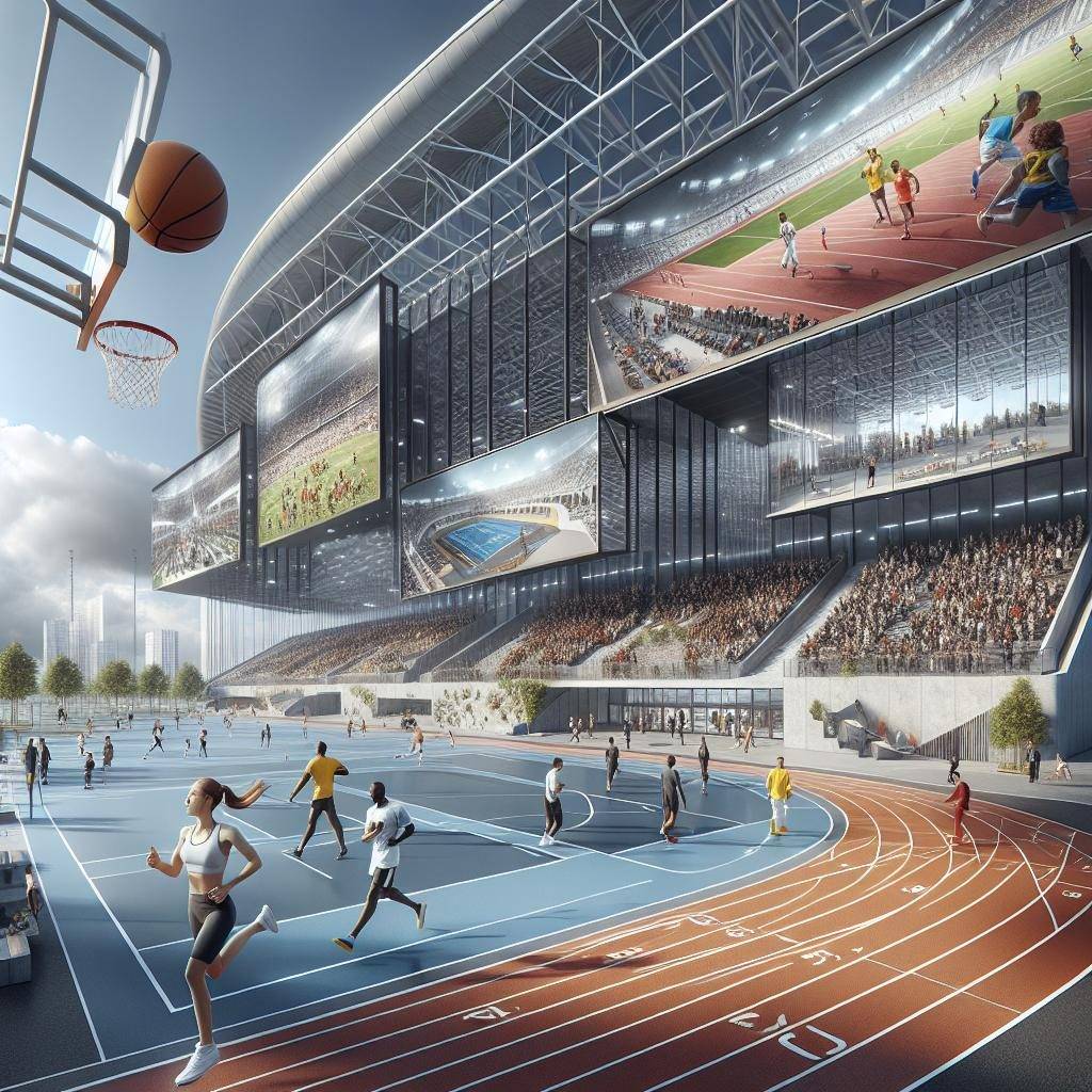 "Architectural sports complex design"