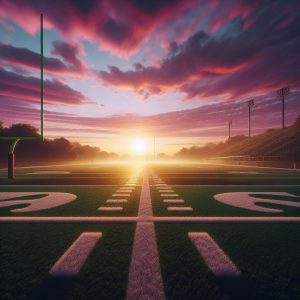 "Football Field Sunrise"