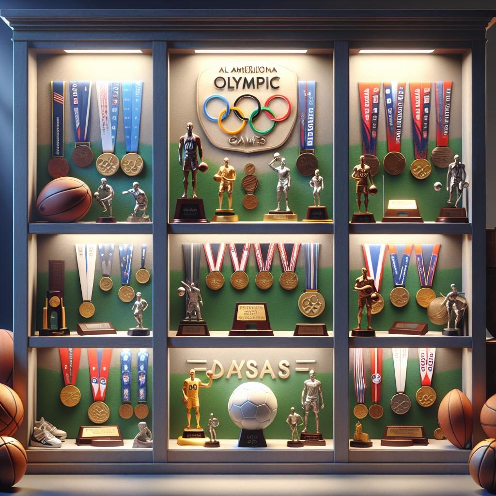 Olympic Medals Displayed