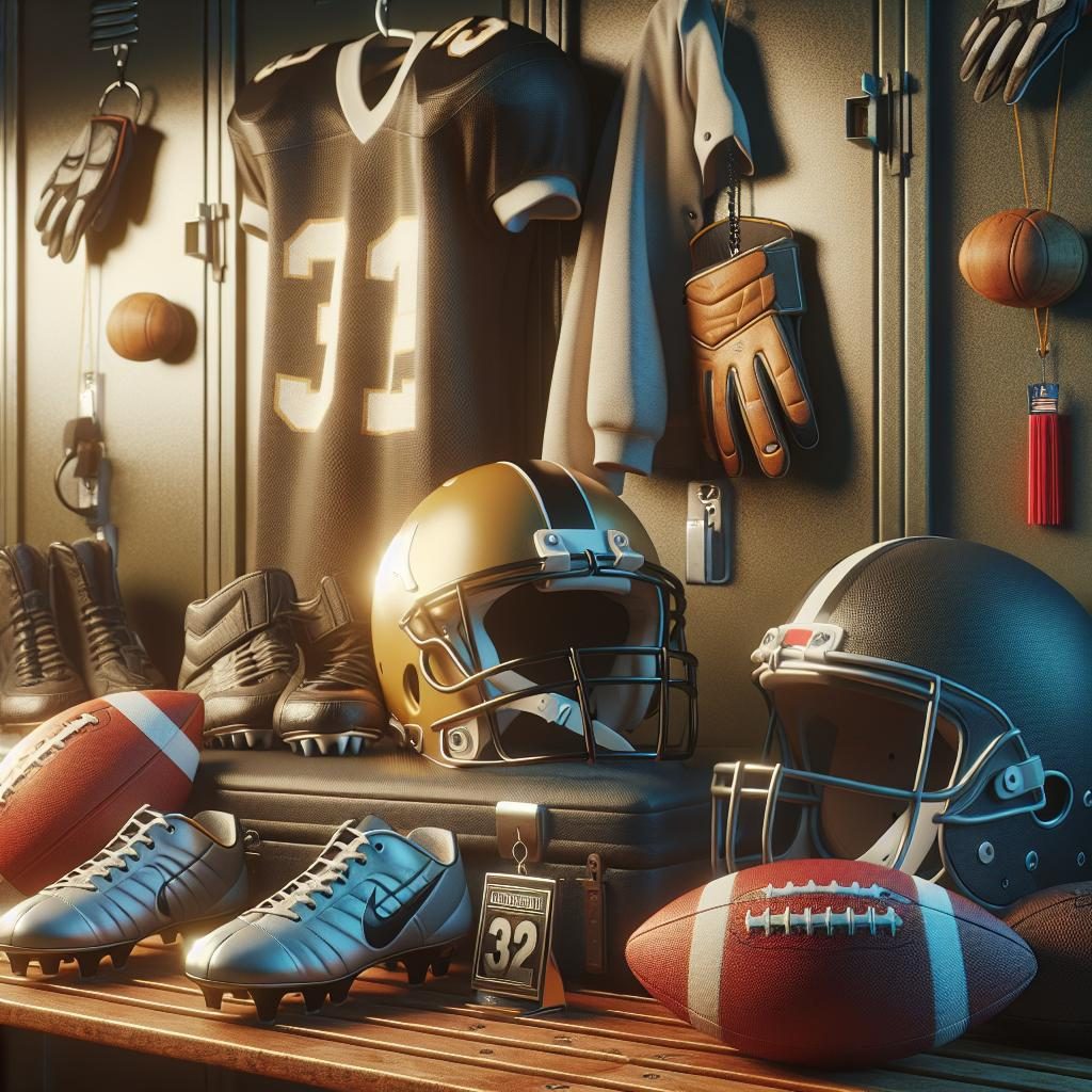 Football Equipment Display