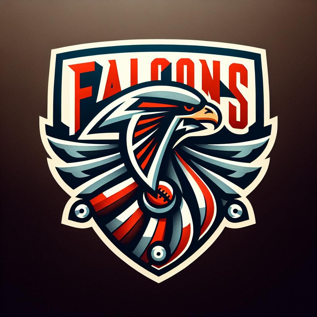 Falcons logo with football