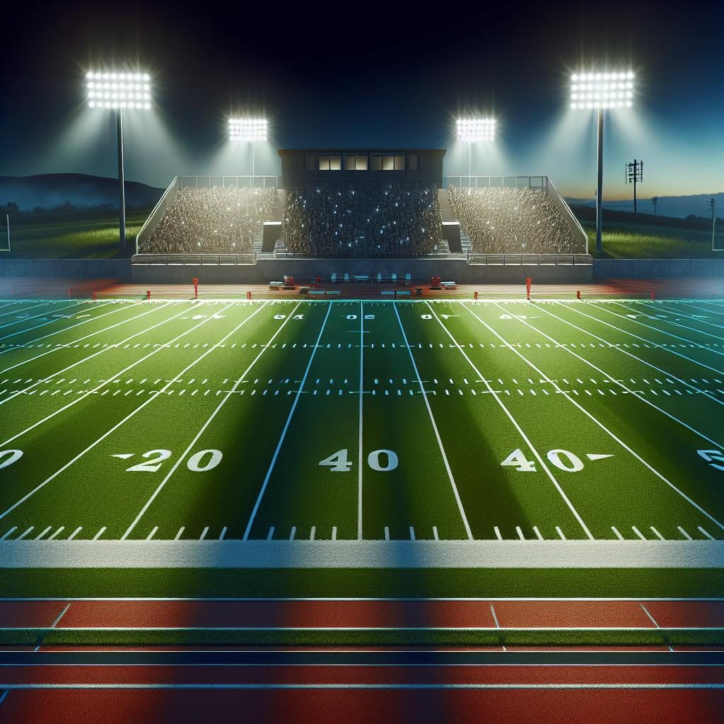 "Football Field Under Lights"