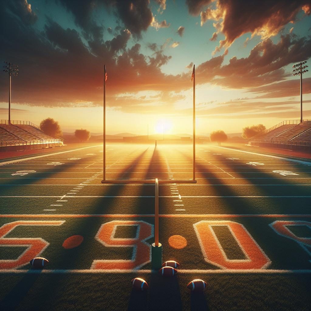 "Football Field Sunset"