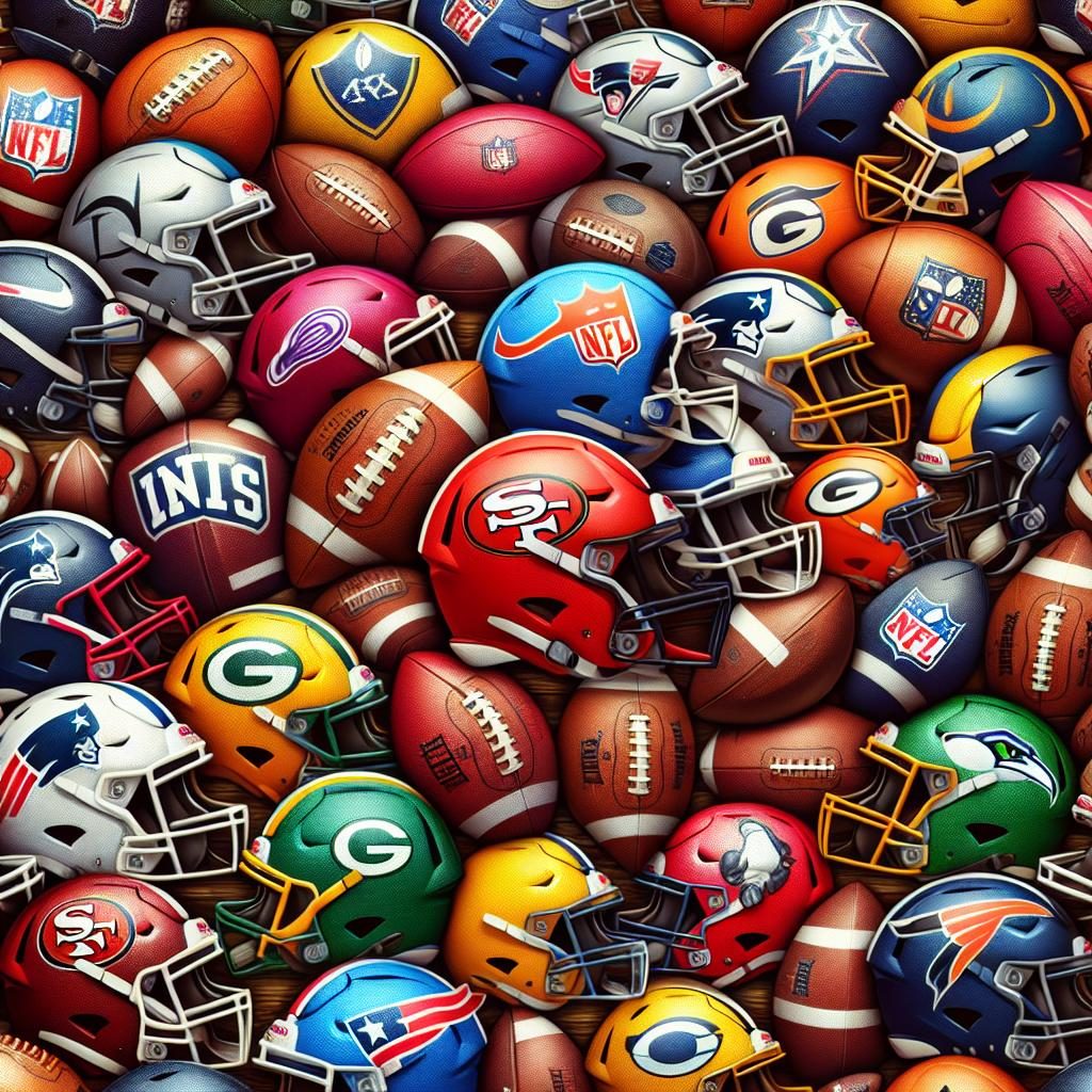 Football Helmets Mosaic