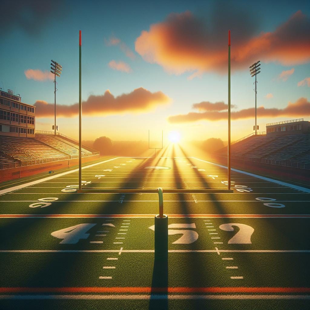 Football Field Sunrise