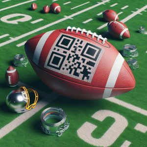 QR Code Football Graphic