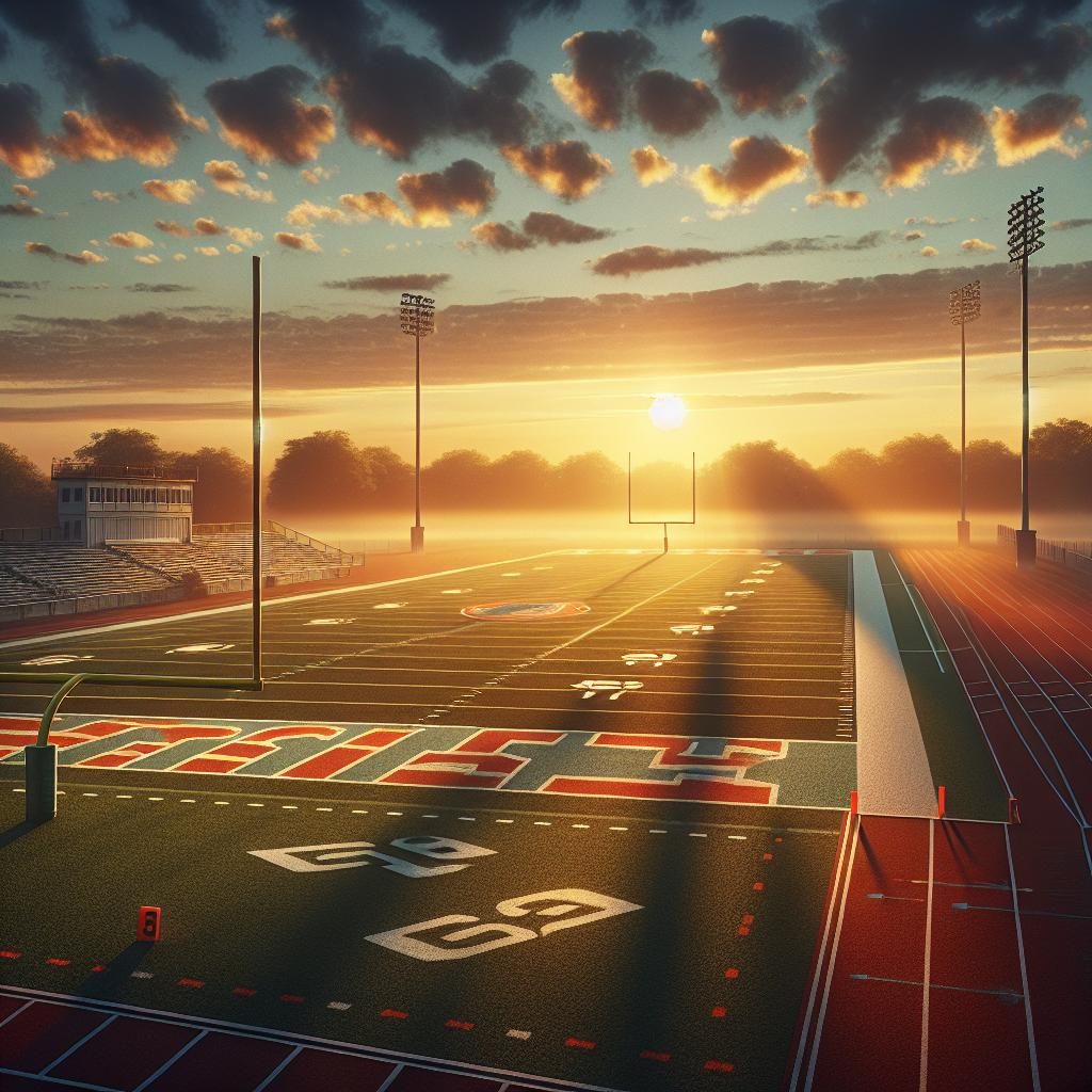 Football Field Sunrise