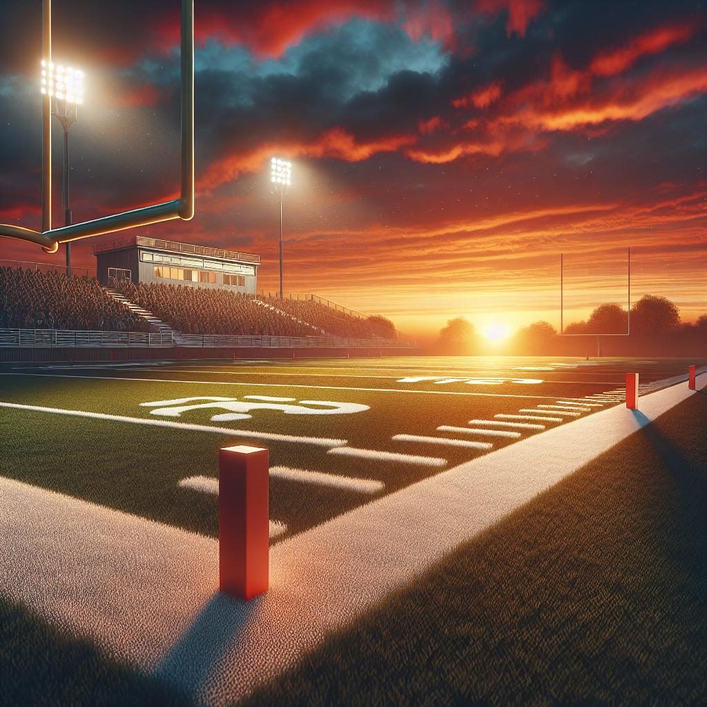 Football Field Sunset