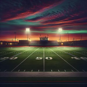 "Football Field at Dusk"