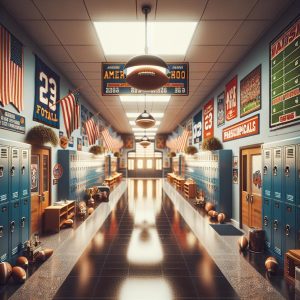 Empty School Hallway