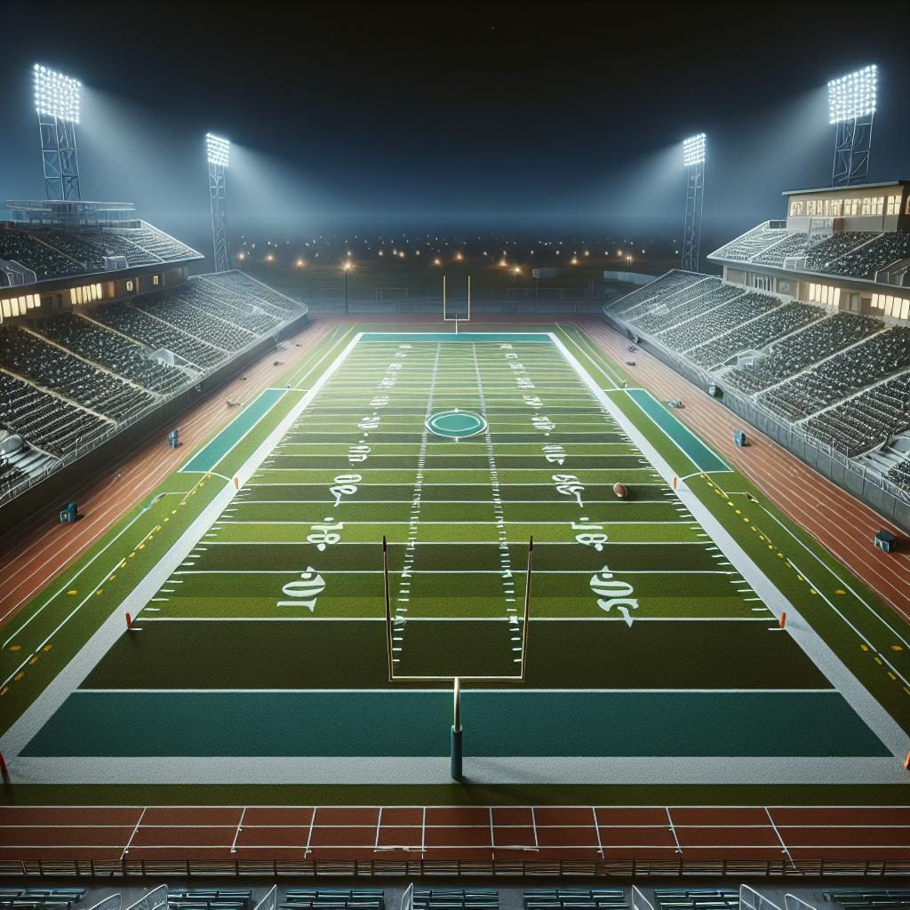 Empty football field.