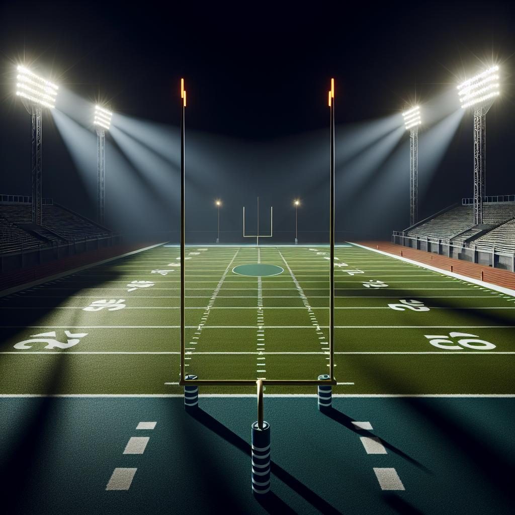 Football Field Under Lights