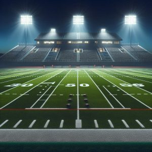 Football Field Under Lights