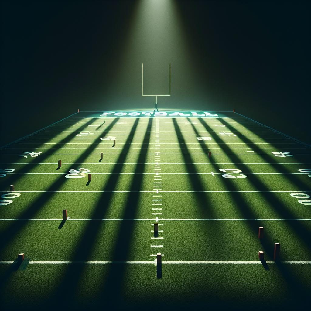 Football field shadows