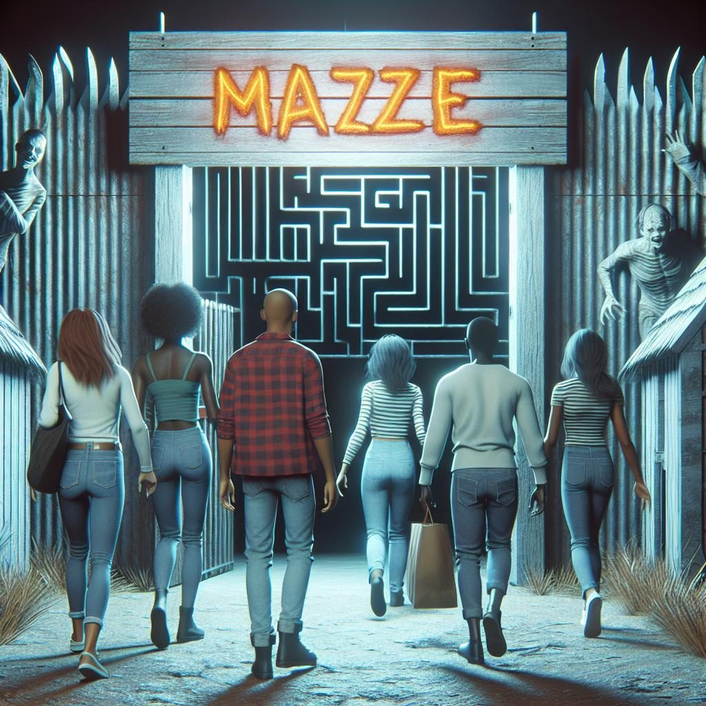 Haunted maze entrance.