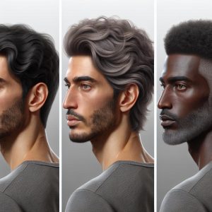 Gray hair transformation process.