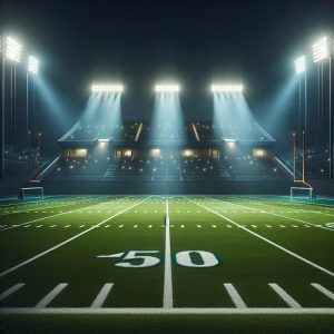 Football Field Under Lights