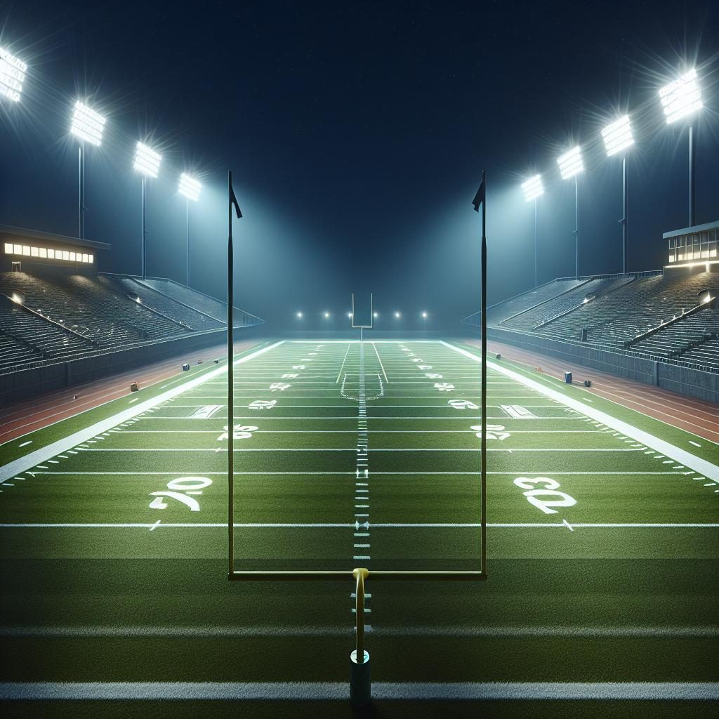 Football Field Under Lights