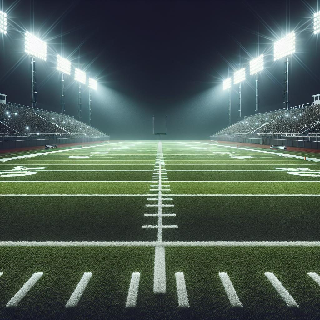 Football Field Under Lights