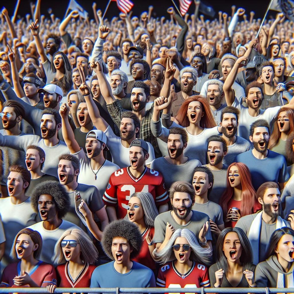 Crowd Cheering Football Game