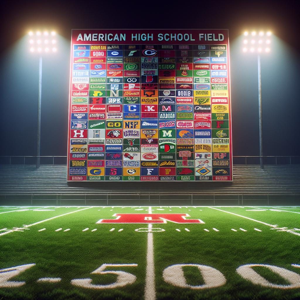 Football Field Rankings Board