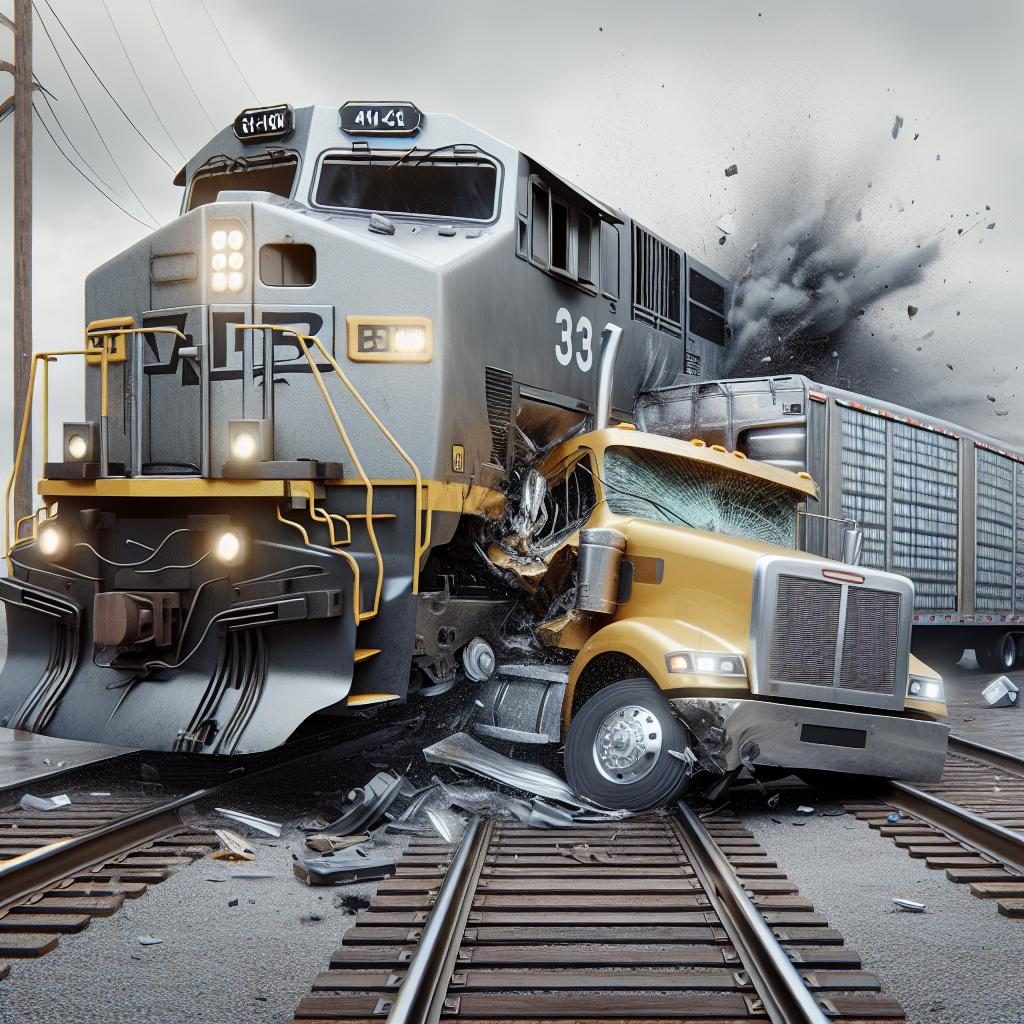 Train and Truck Collision