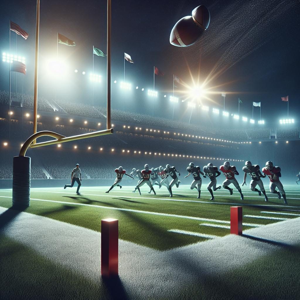 Dynamic Football Touchdown Scene