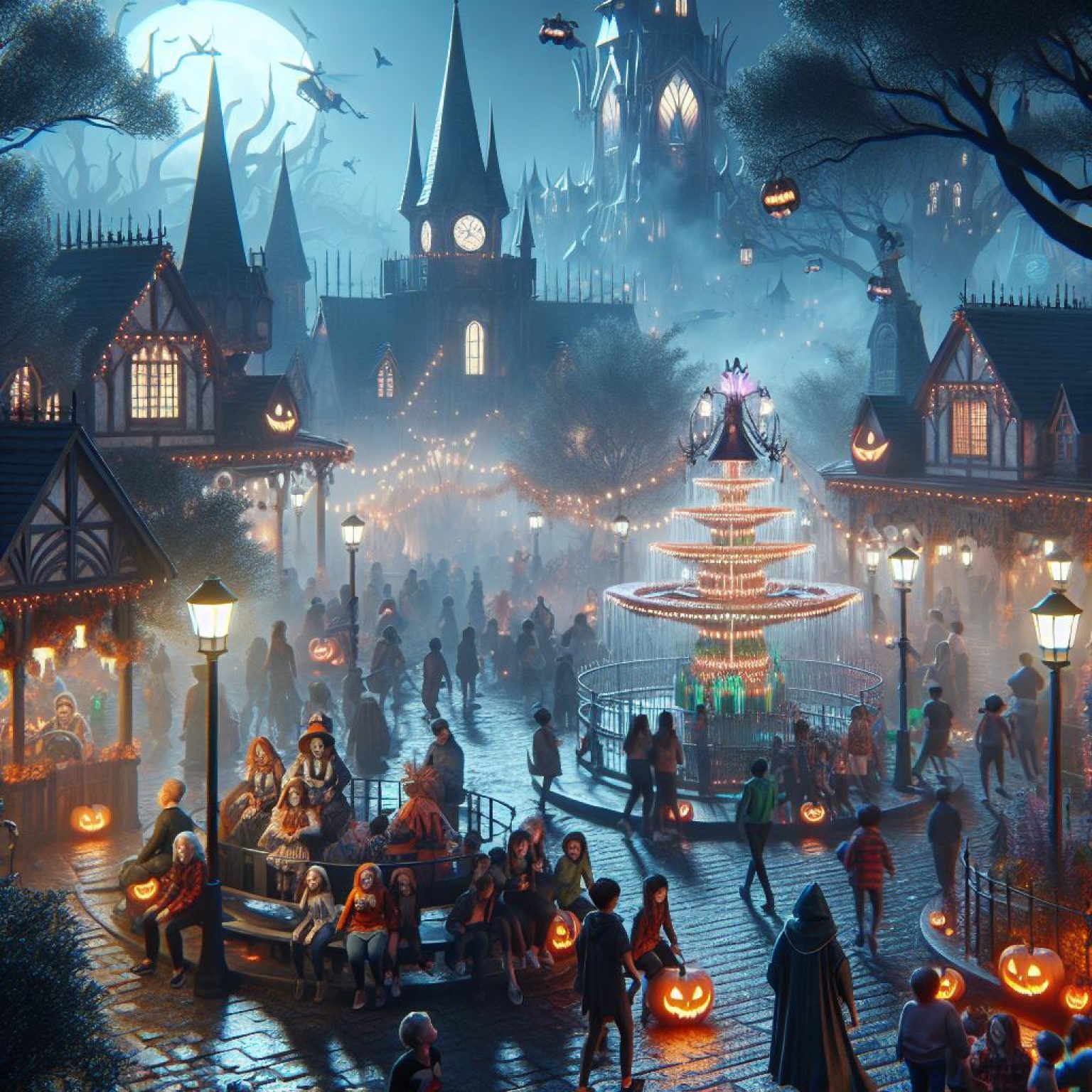 Halloween theme park magic