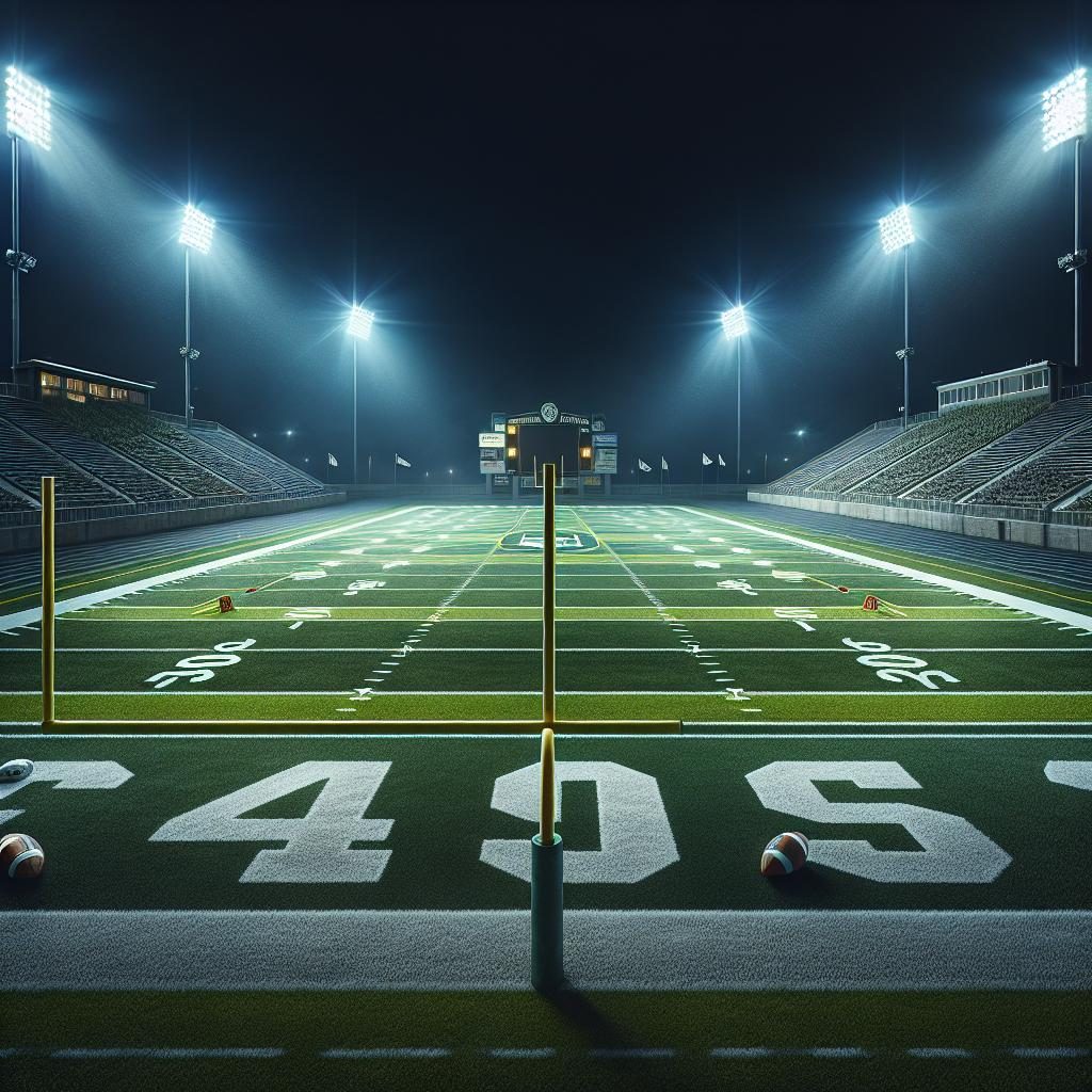 "Football Field Under Lights"