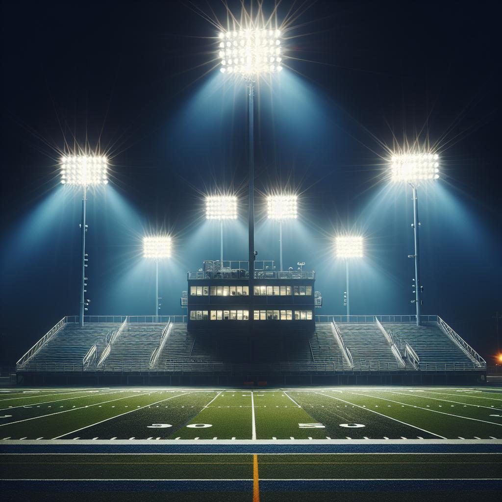 Stadium Lights Illuminated Night