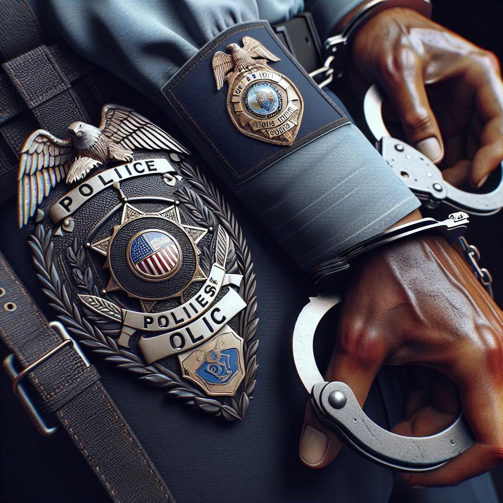 Police Badge and Handcuffs