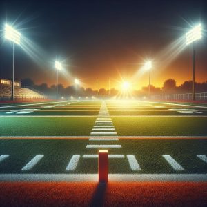 Football Field at Sunset