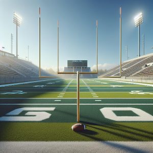 Empty football field.