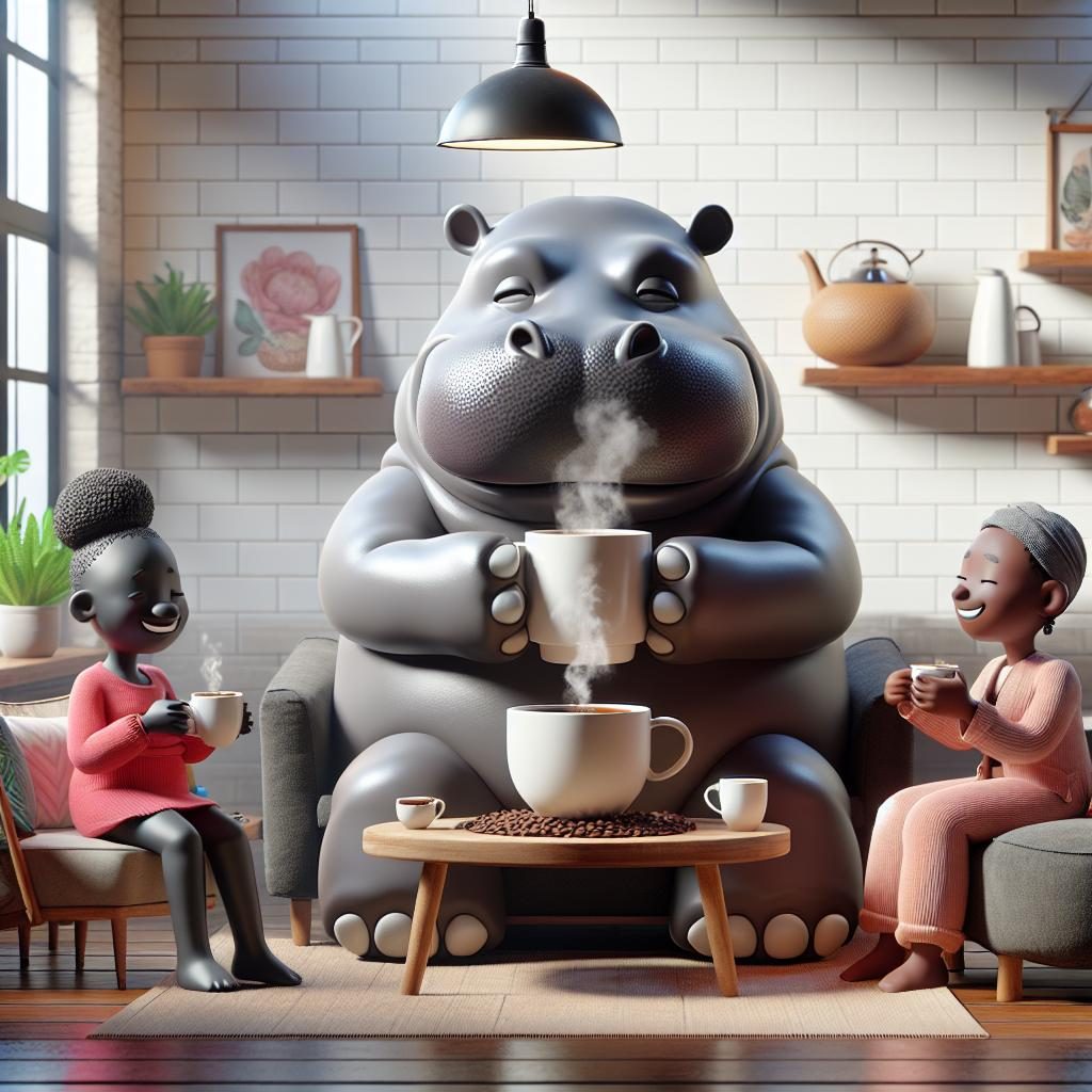 'Coffee and Hippo Fun'