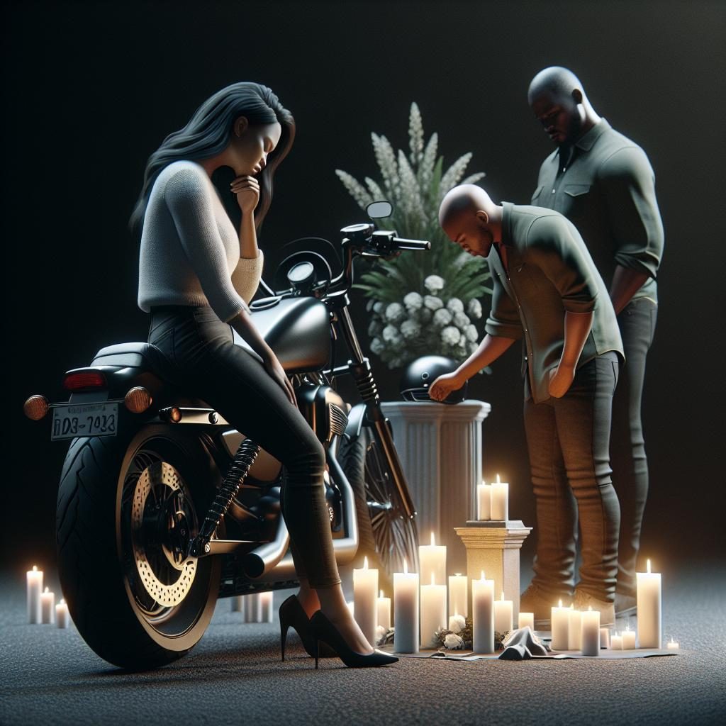 Motorcycle memorial tribute