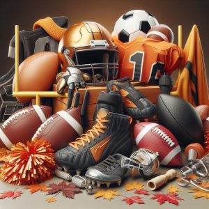 Autumn Sports Equipment Display