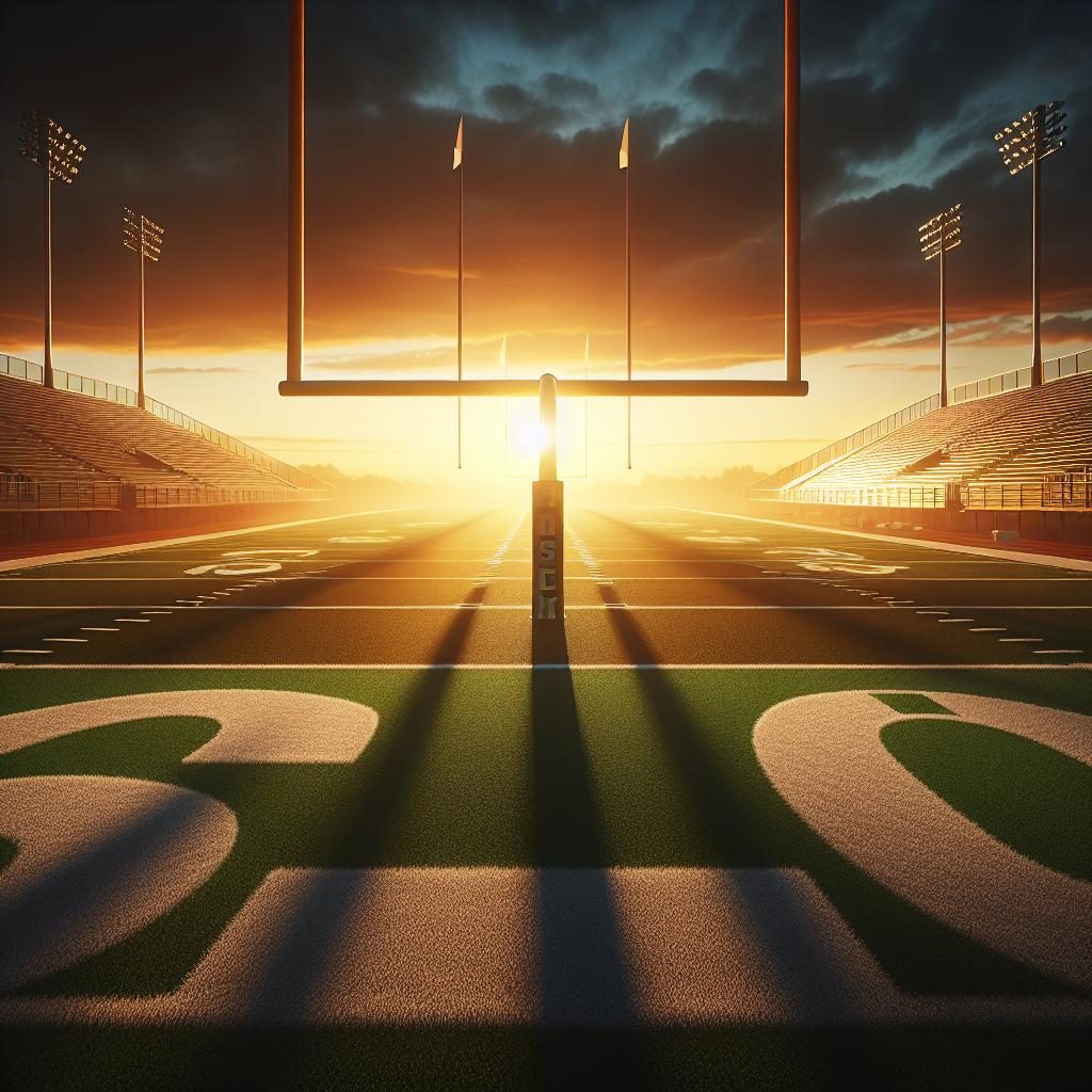 Football Field Sunset