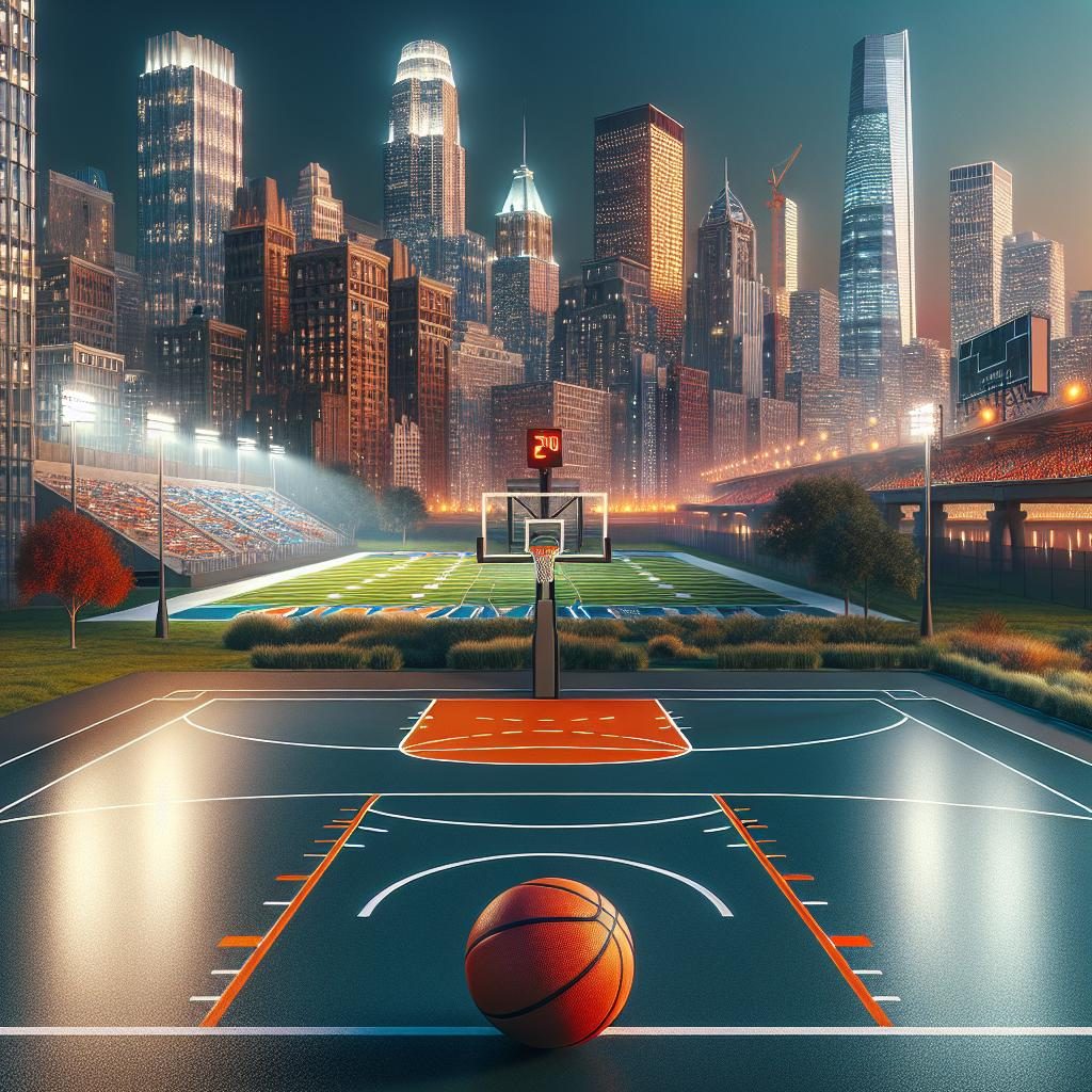 Basketball Court Skyline