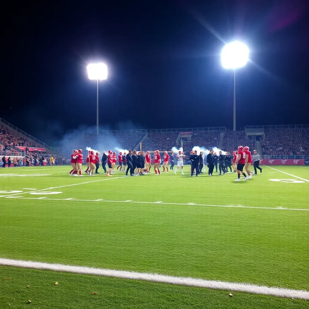 Football Players Celebrating Victory