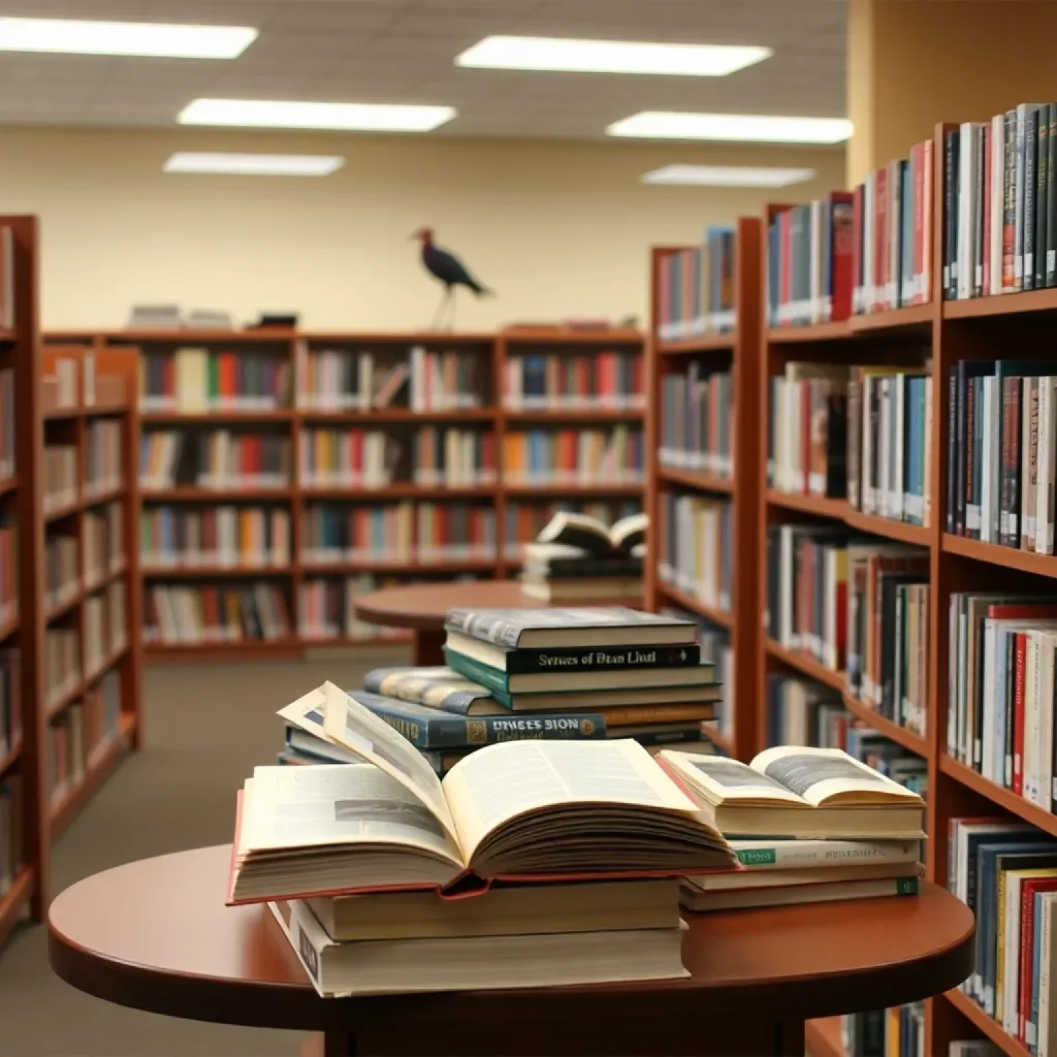 Library shelves with restrictions