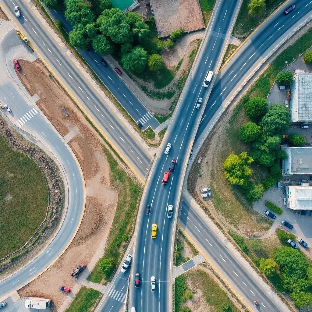 Road construction improvement plans