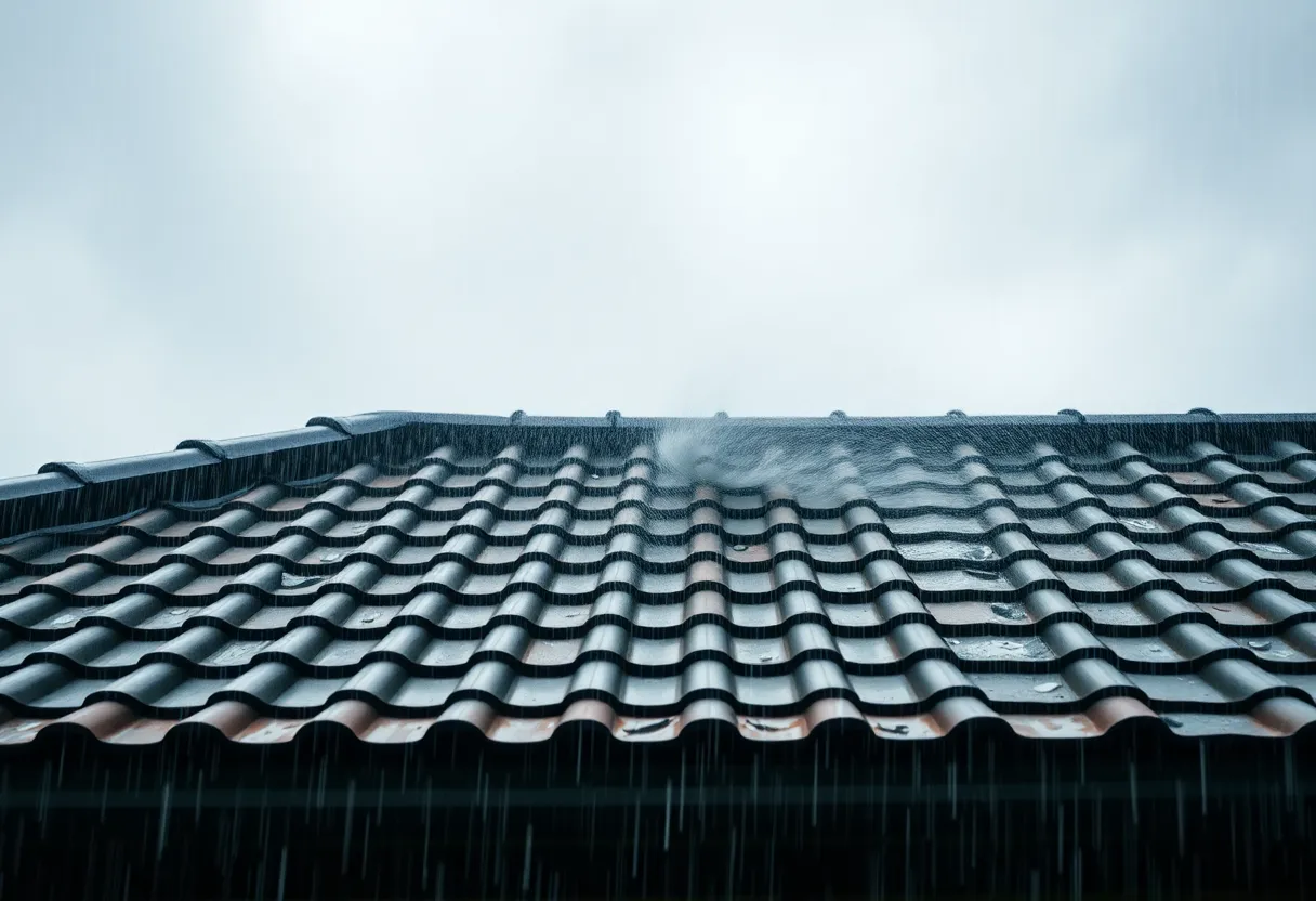 A sturdy roof tested against extreme weather conditions including wind and rain